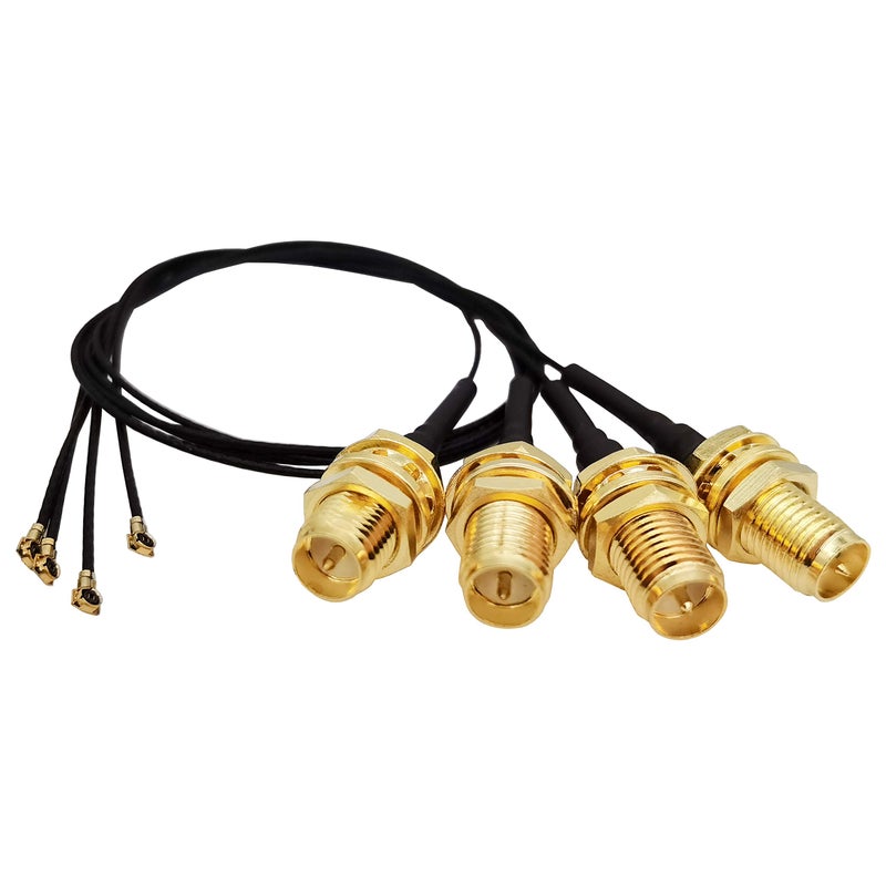 Tenmory UFL to SMA M.2 NGFF U.FL to RP-SMA Female MHF4 Connector Pigtail Antenna Extension Cable (6 inches (4 Pcs)) - Image 1